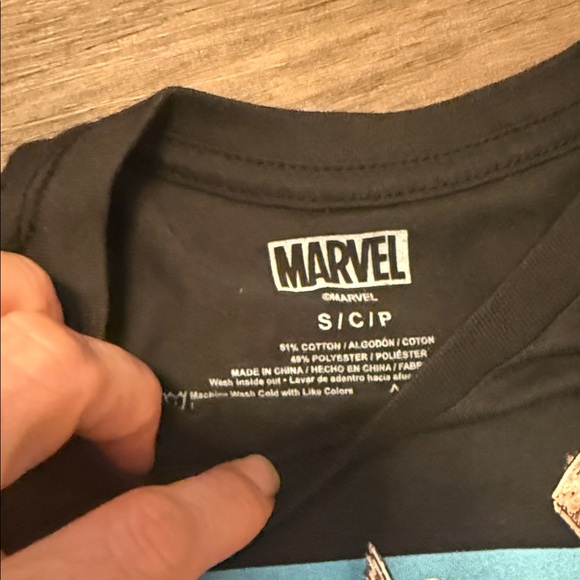 Marvel Kids Short Sleeve Tees - Black & Navy with Orange, Yellow, Blue Accents - Picture 4 of 5